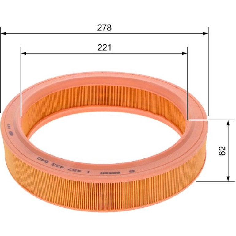 BOSCH 1 457 433 540 Luftfilter BOSCH 1 457 433 540 Luftfilter