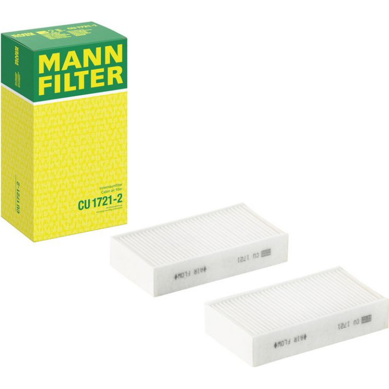 MANN-FILTER CU 1721-2 Innenraumfilter, Partikelfilter MANN-FILTER CU 1721-2 Innenraumfilter, Partikelfilter