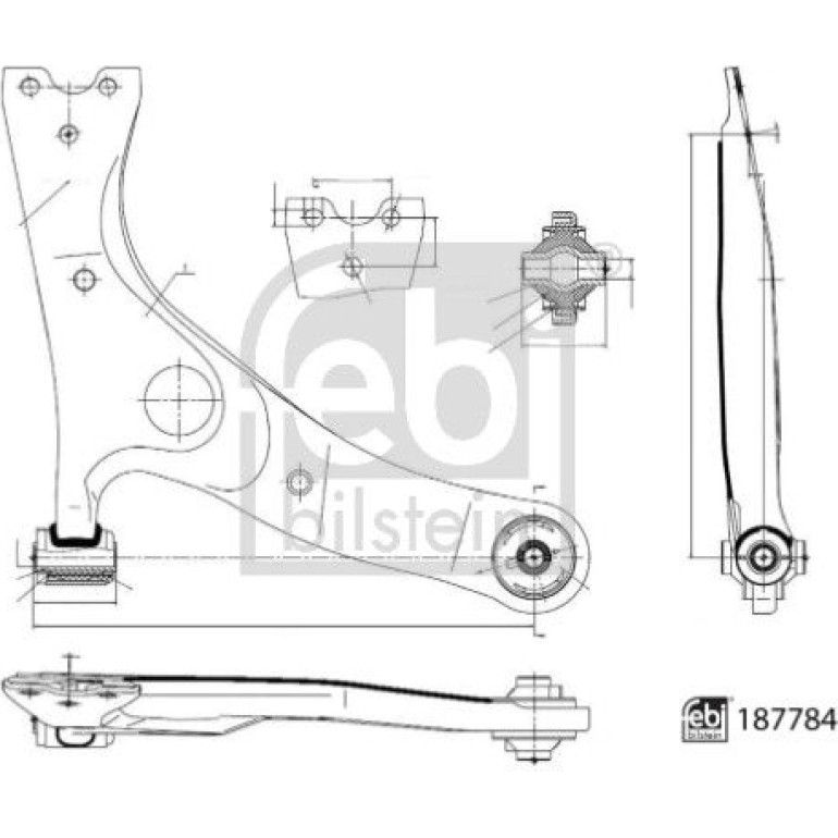 FEBI BILSTEIN 187784 Querlenker, Lenker, Radaufhängung FEBI BILSTEIN 187784 Querlenker, Lenker, Radaufhängung