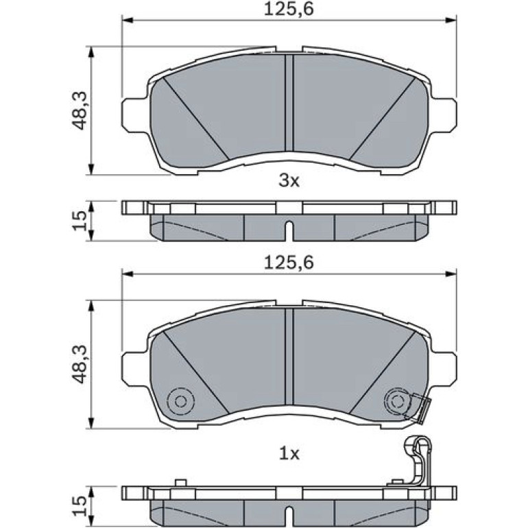 Bremsbelagsatz, Scheibenbremse 0 986 494 754 Bremsbelagsatz, Scheibenbremse 0 986 494 754
