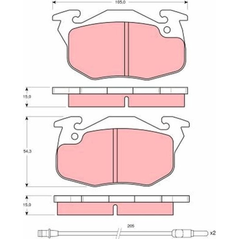 Bremsbelagsatz, Scheibenbremse GDB1079 Bremsbelagsatz, Scheibenbremse GDB1079