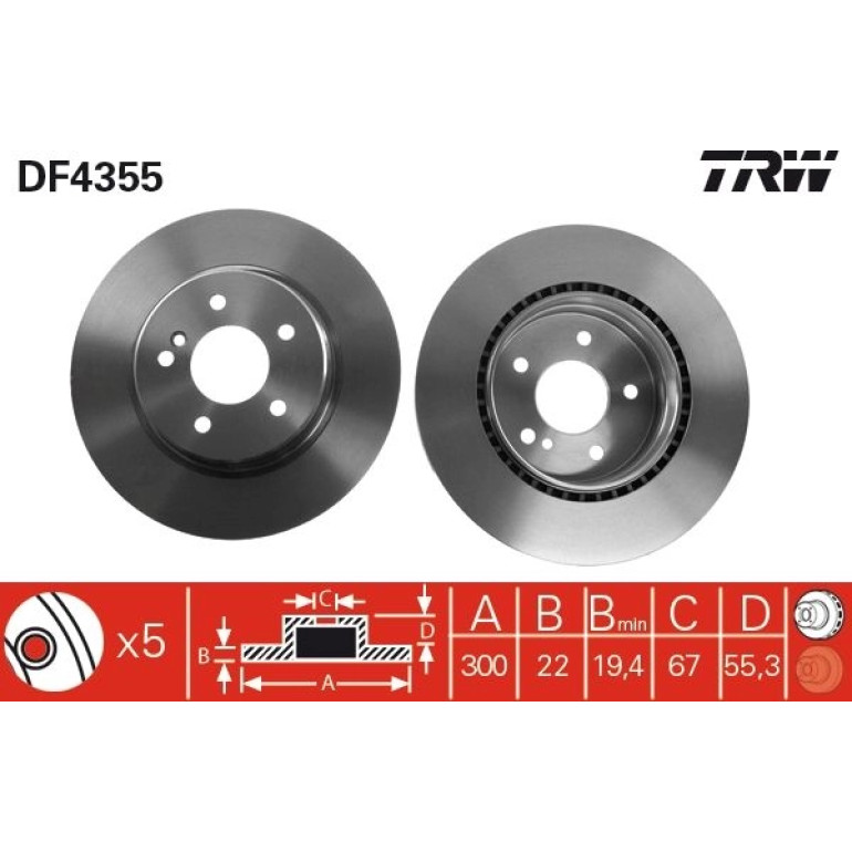 Bremsscheibe DF4355 Bremsscheibe DF4355