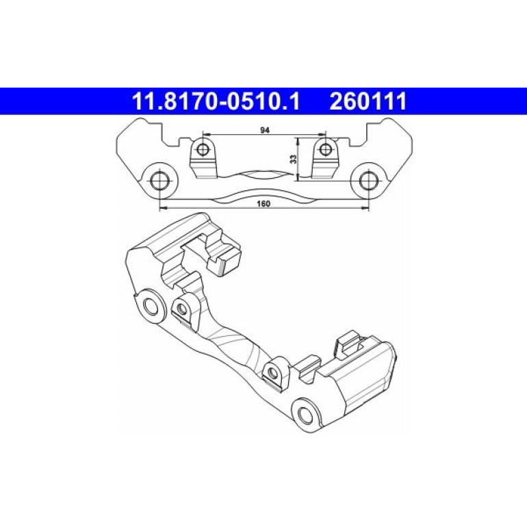 Halter, Bremssattel 11.8170-0510.1