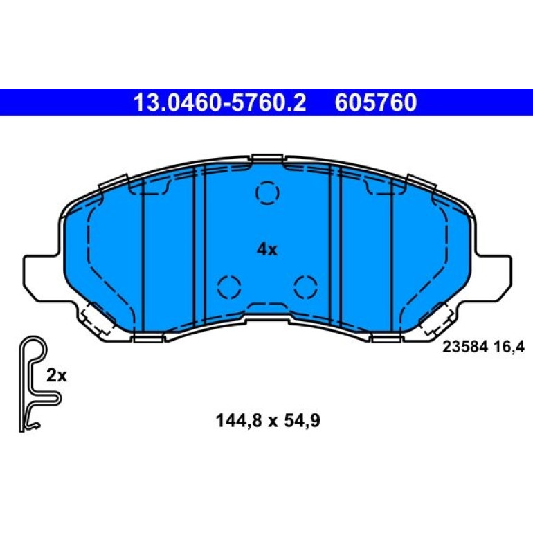 Bremsbelagsatz, Scheibenbremse 13.0460-5760.2 Bremsbelagsatz, Scheibenbremse 13.0460-5760.2