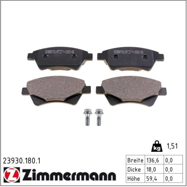 Bremsbelagsatz, Scheibenbremse 23930.180.1 Bremsbelagsatz, Scheibenbremse 23930.180.1