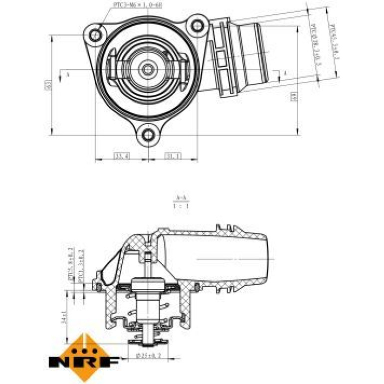 Thermostat, Kühlmittel 725222 Thermostat, Kühlmittel 725222