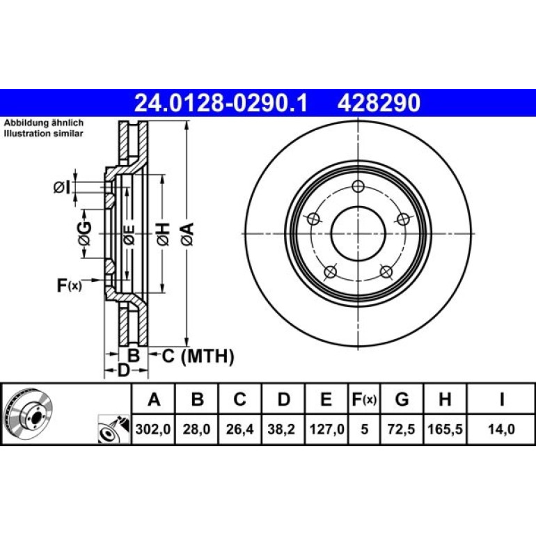Bremsscheibe 24.0128-0290.1