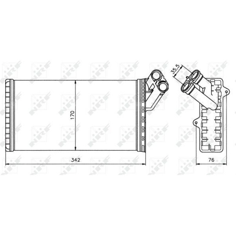 Wärmetauscher, Innenraumheizung 58066 Wärmetauscher, Innenraumheizung 58066