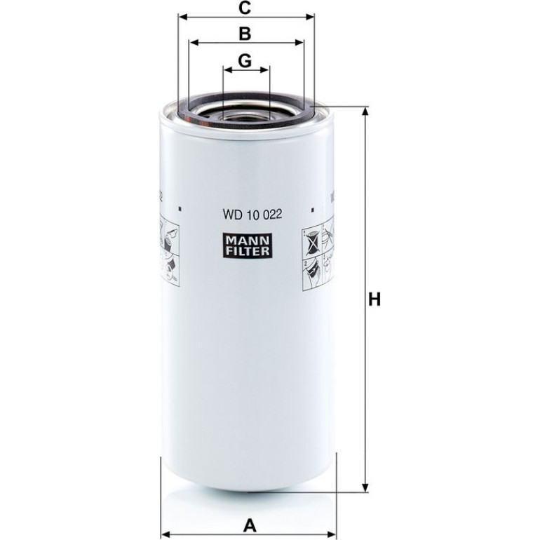 Filter, Arbeitshydraulik WD 10 022 Filter, Arbeitshydraulik WD 10 022
