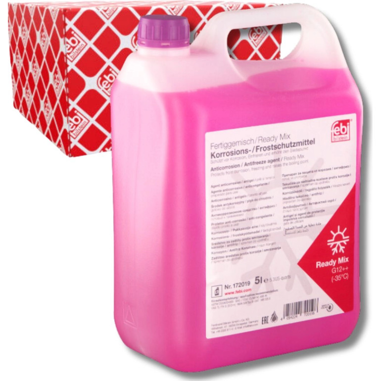 FEBI BILSTEIN 172019 Kühlmittel G12++ (-35°C Fertiggemisch) violett, 5l FEBI BILSTEIN 172019 Kühlmittel G12++ (-35°C Fertiggemisch) violett, 5l