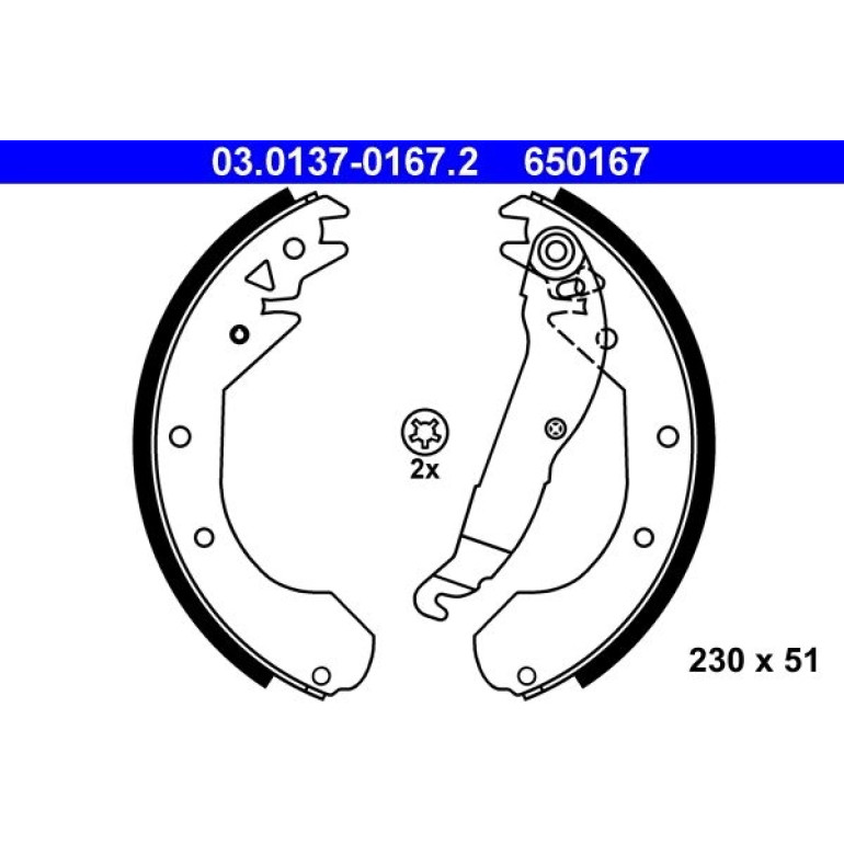 Bremsbackensatz 03.0137-0167.2