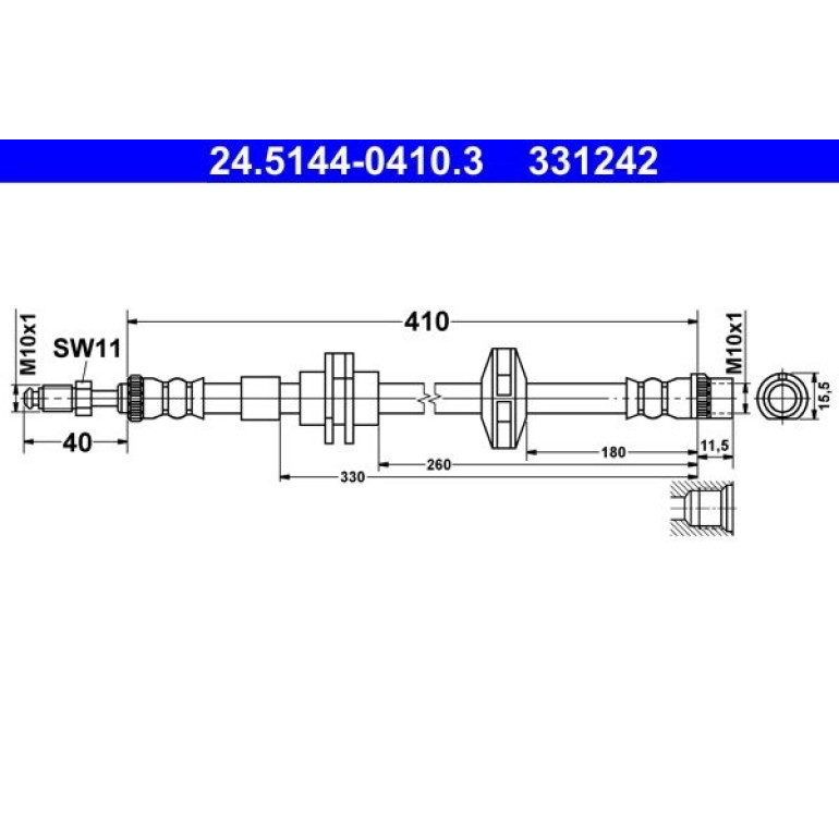 Bremsschlauch 24.5144-0410.3 Bremsschlauch 24.5144-0410.3
