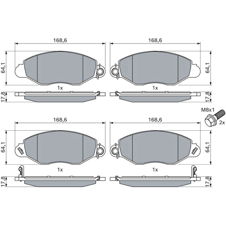 Bremsbelagsatz, Scheibenbremse 0 986 494 037 Bremsbelagsatz, Scheibenbremse 0 986 494 037