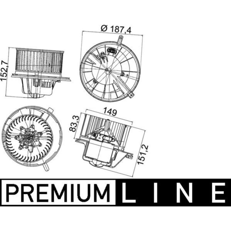 Innenraumgebläse AB 148 000P Innenraumgebläse AB 148 000P