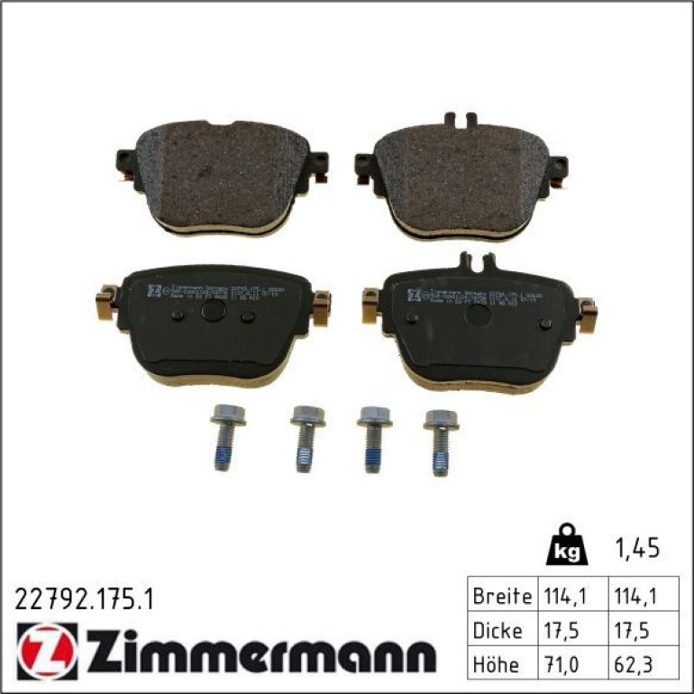 Bremsbelagsatz, Scheibenbremse 22792.175.1 Bremsbelagsatz, Scheibenbremse 22792.175.1