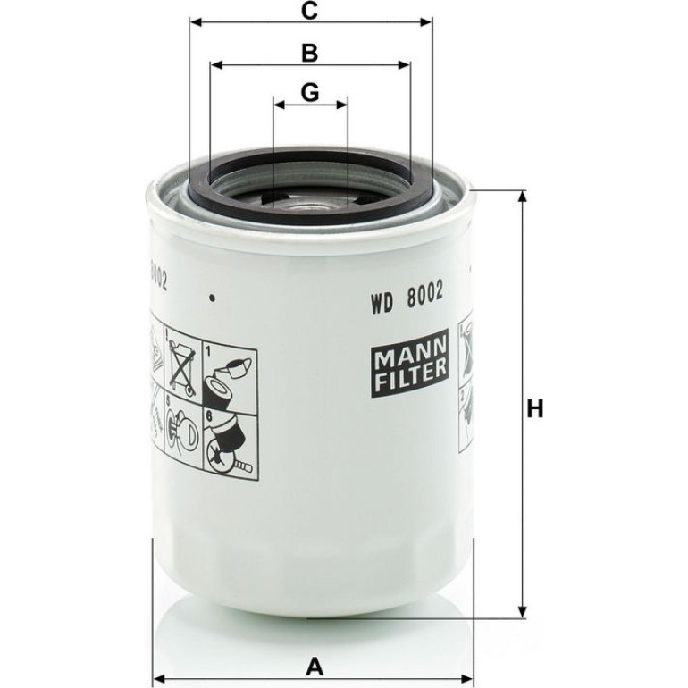 Ölfilter WD 8002 Ölfilter WD 8002