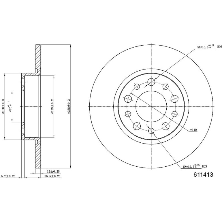 Bremsscheibe 6110413