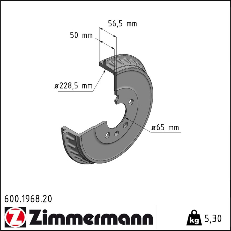 Bremstrommel 600.1968.20 Bremstrommel 600.1968.20