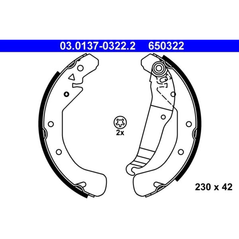 Bremsbackensatz 03.0137-0322.2 Bremsbackensatz 03.0137-0322.2