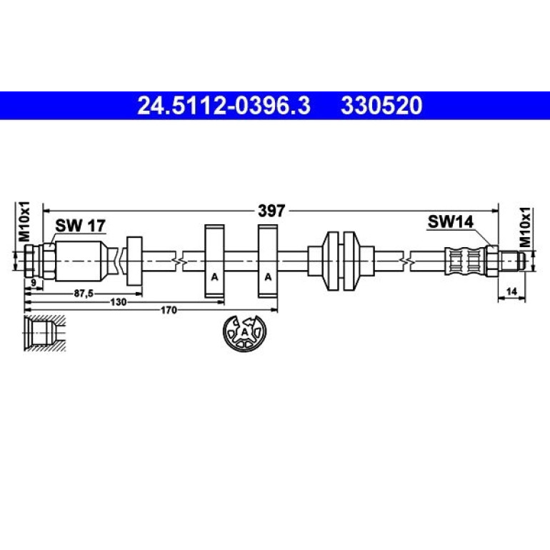 Bremsschlauch 24.5112-0396.3 Bremsschlauch 24.5112-0396.3
