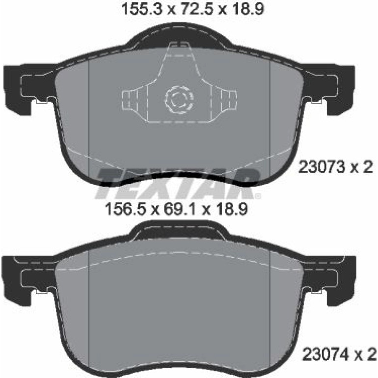 Bremsbelagsatz, Scheibenbremse 2307303
