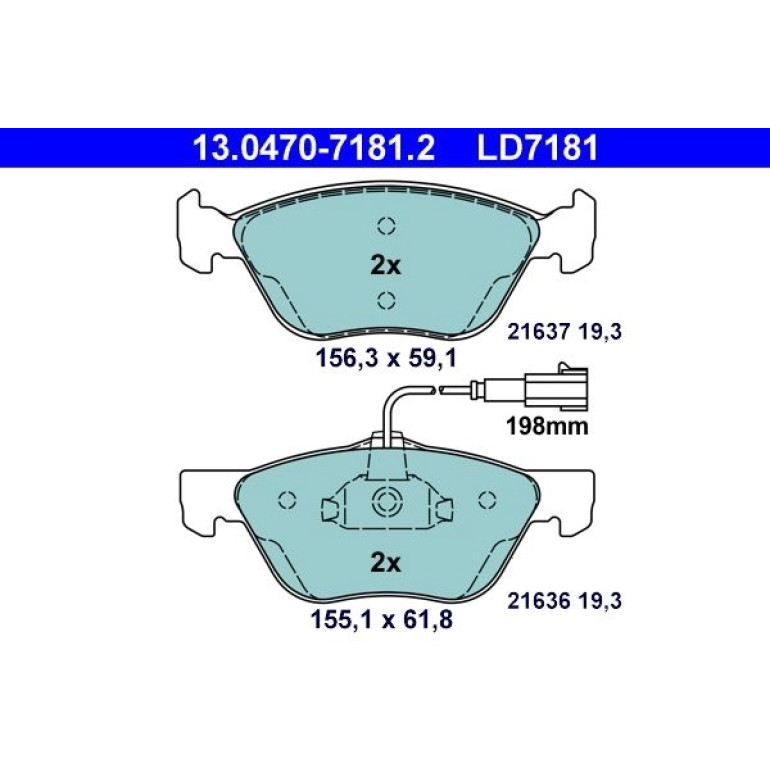 Bremsbelagsatz, Scheibenbremse 13.0470-7181.2 Bremsbelagsatz, Scheibenbremse 13.0470-7181.2