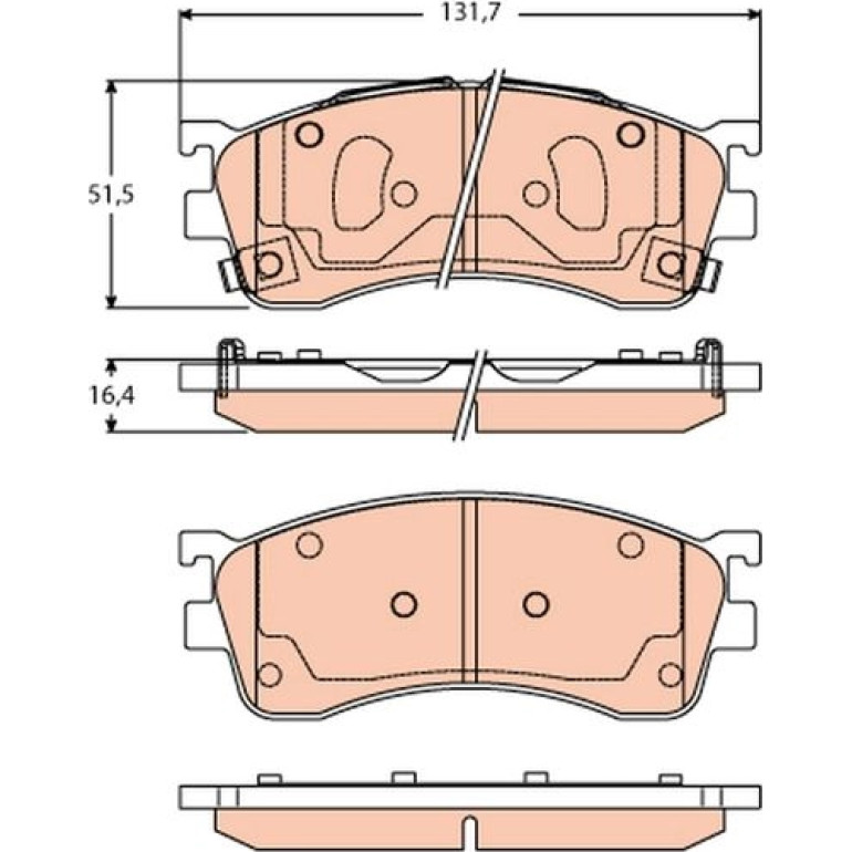 Bremsbelagsatz, Scheibenbremse GDB3304 Bremsbelagsatz, Scheibenbremse GDB3304