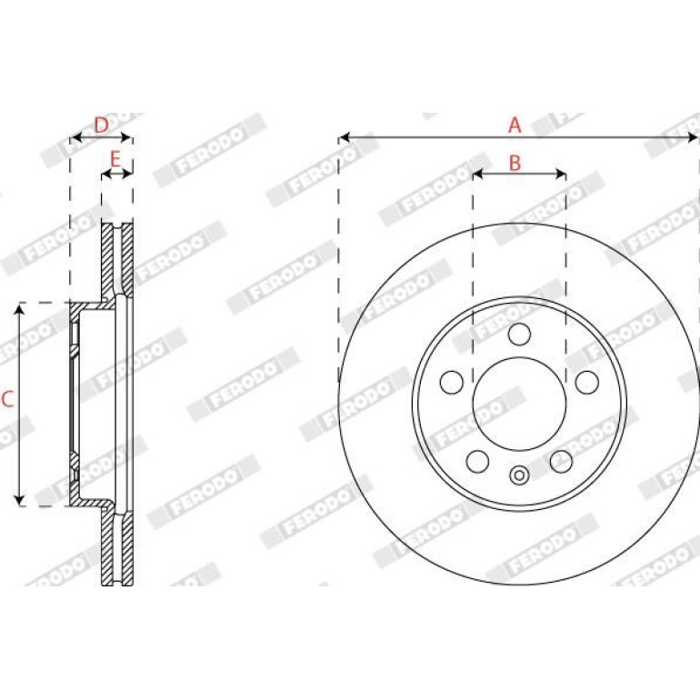 Bremsscheibe DDF2663C