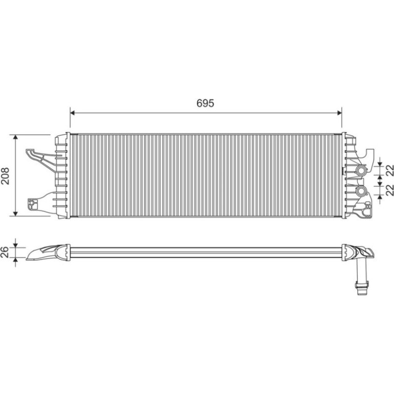 Kühler, Motorkühlung 701405 Kühler, Motorkühlung 701405