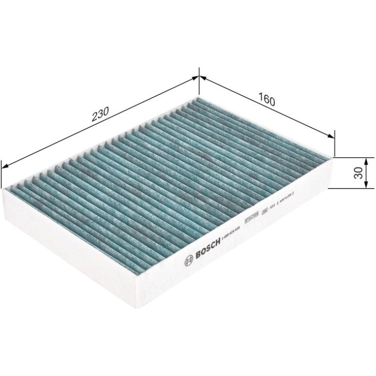 BOSCH 0 986 628 526 Innenraumfilter BOSCH 0 986 628 526 Innenraumfilter