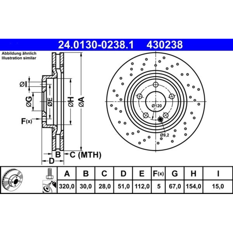 Bremsscheibe 24.0130-0238.1