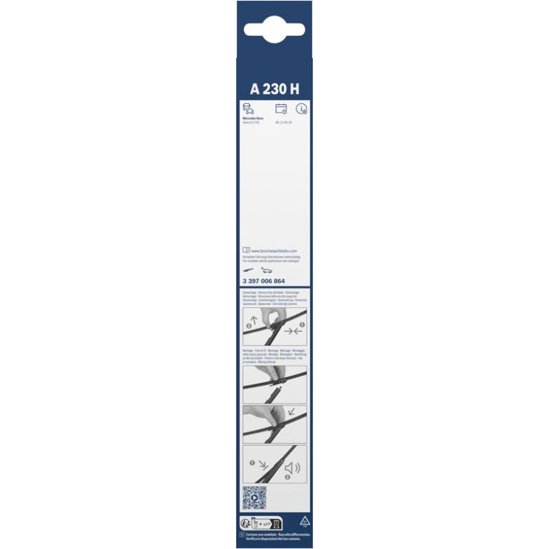 BOSCH A 230 H Scheibenwischer Rear Aerotwin 3 397 006 864 BOSCH A 230 H Scheibenwischer Rear Aerotwin 3 397 006 864