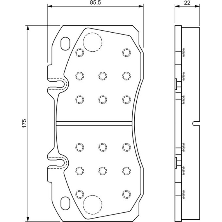 Bremsbelagsatz, Scheibenbremse 0 986 494 257 Bremsbelagsatz, Scheibenbremse 0 986 494 257