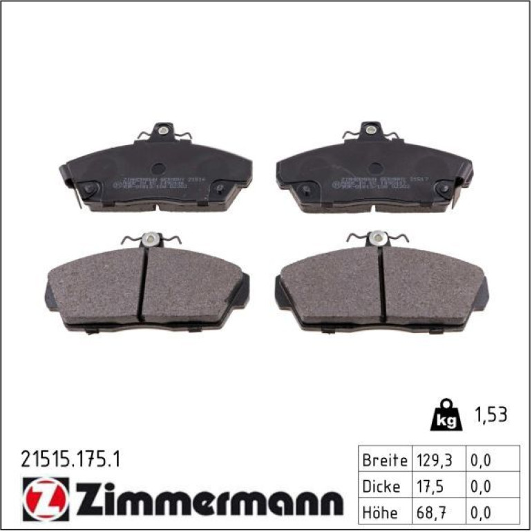 Bremsbelagsatz, Scheibenbremse 21515.175.1 Bremsbelagsatz, Scheibenbremse 21515.175.1