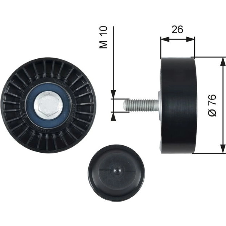 Umlenk-/Führungsrolle, Keilrippenriemen T36485