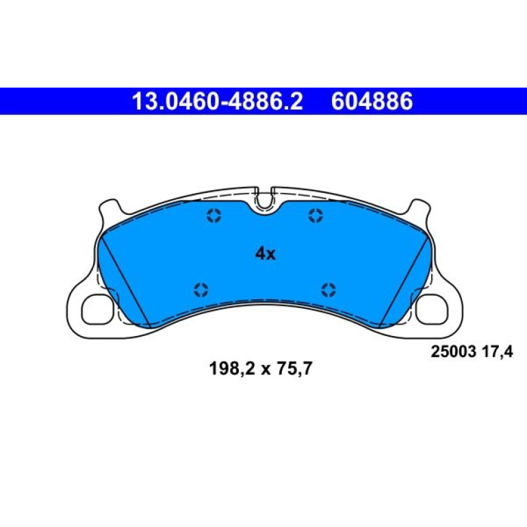 Bremsbelagsatz, Scheibenbremse 13.0460-4886.2 Bremsbelagsatz, Scheibenbremse 13.0460-4886.2