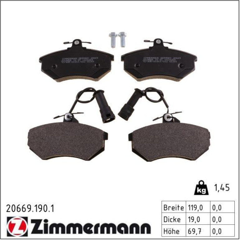 Bremsbelagsatz, Scheibenbremse 20669.190.1