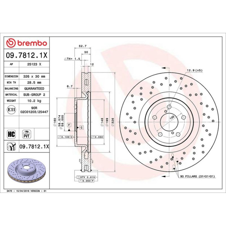 Bremsscheibe 09.7812.1X