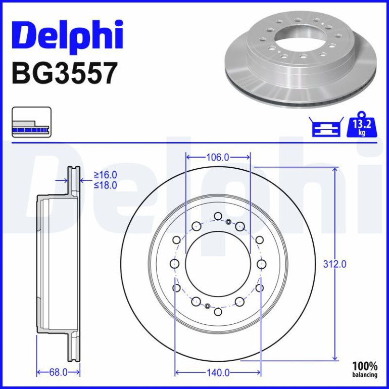 Bremsscheibe BG3557 Bremsscheibe BG3557