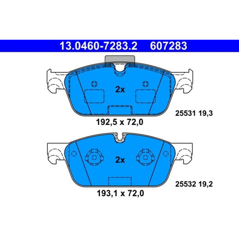 Bremsbelagsatz, Scheibenbremse 13.0460-7283.2 Bremsbelagsatz, Scheibenbremse 13.0460-7283.2
