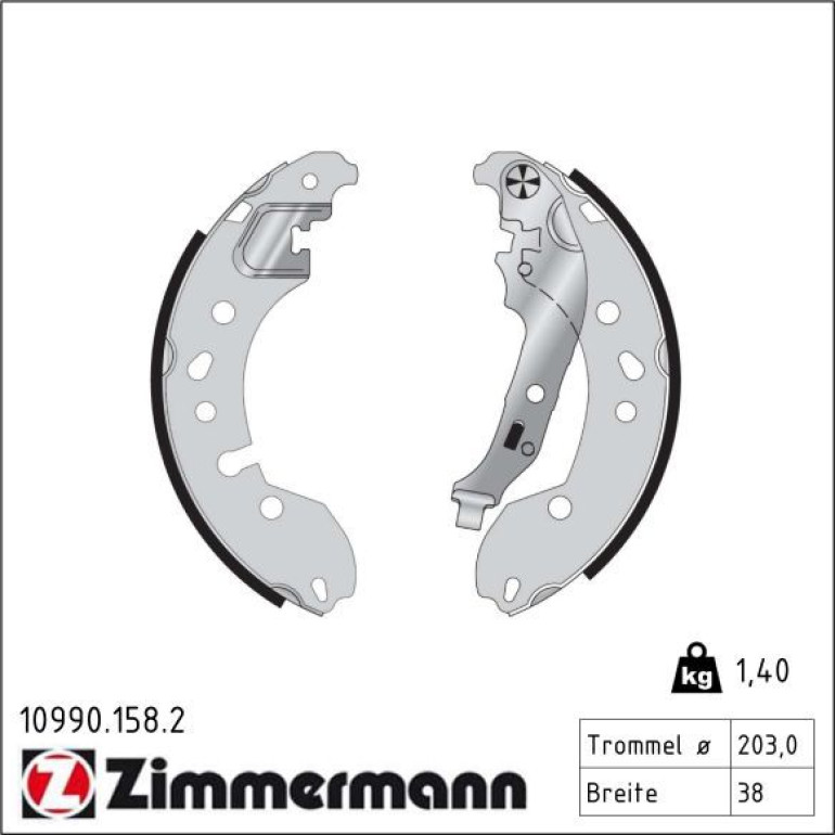 Bremsbackensatz 10990.158.2 Bremsbackensatz 10990.158.2