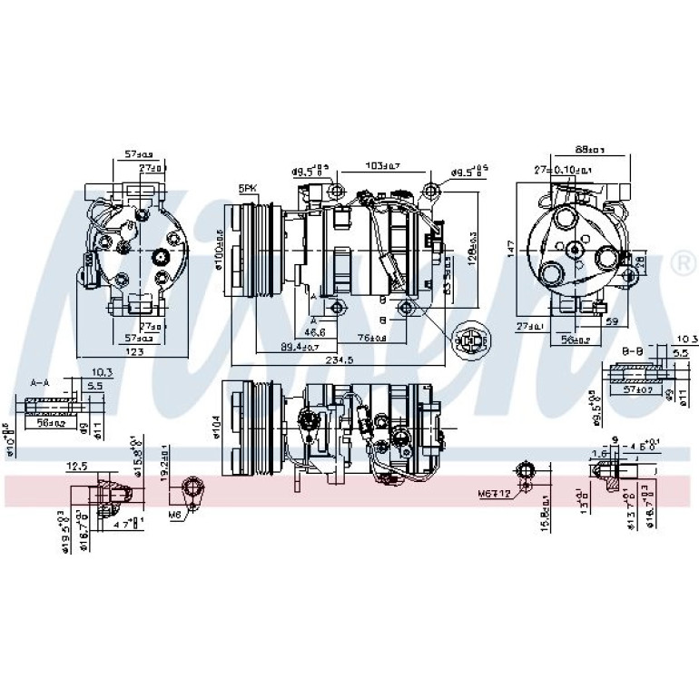 Kompressor, Klimaanlage 89550 Kompressor, Klimaanlage 89550