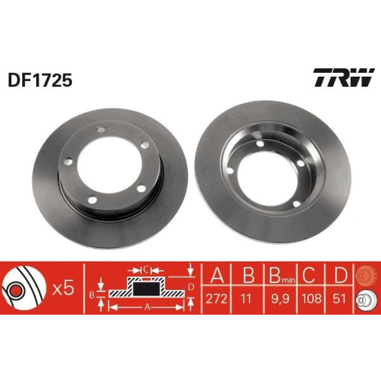 Bremsscheibe DF1725 Bremsscheibe DF1725