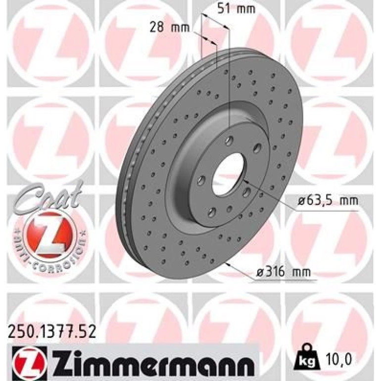 Bremsscheibe 250.1377.52 Bremsscheibe 250.1377.52