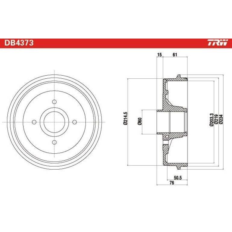 Bremstrommel DB4373 Bremstrommel DB4373