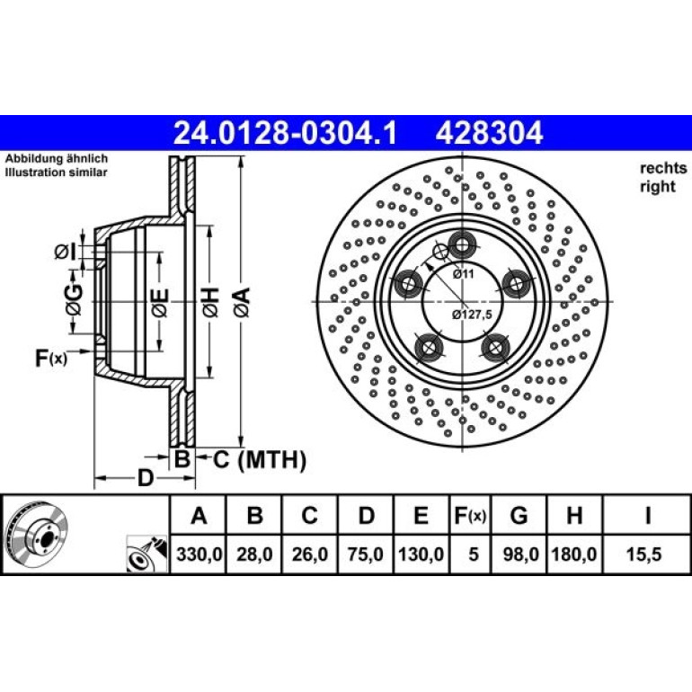 Bremsscheibe 24.0128-0304.1
