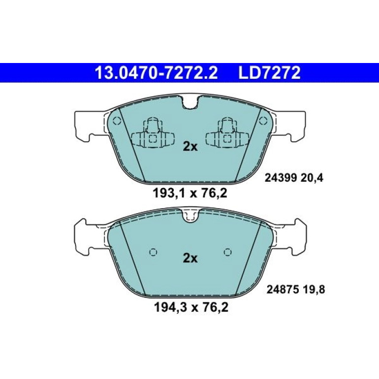 Bremsbelagsatz, Scheibenbremse 13.0470-7272.2 Bremsbelagsatz, Scheibenbremse 13.0470-7272.2