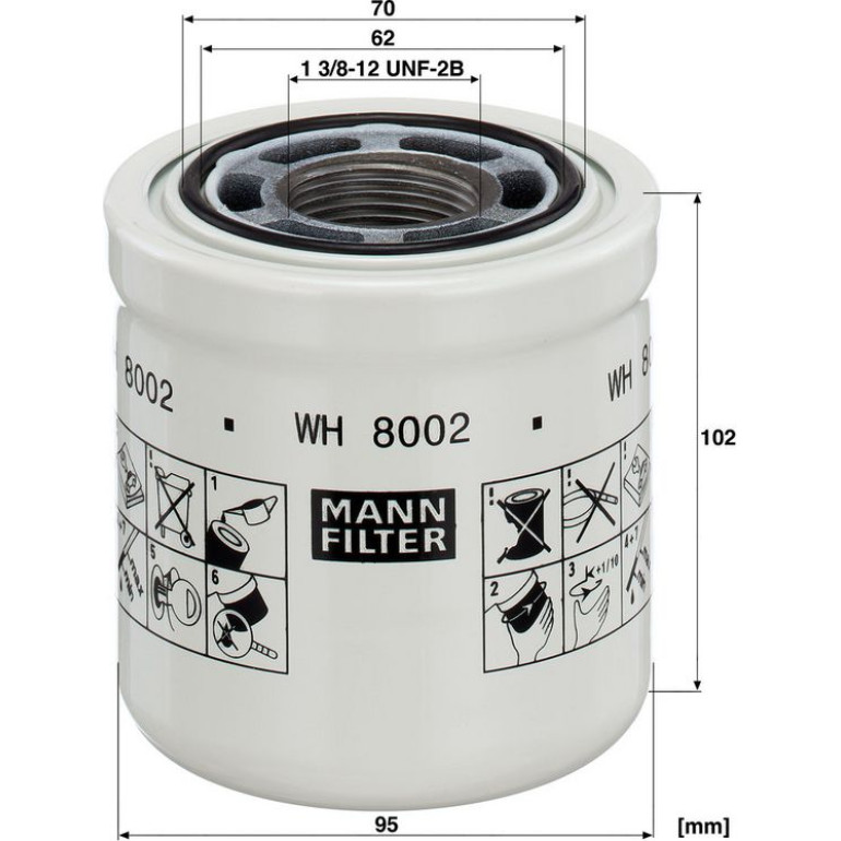 Filter, Arbeitshydraulik WH 8002 Filter, Arbeitshydraulik WH 8002