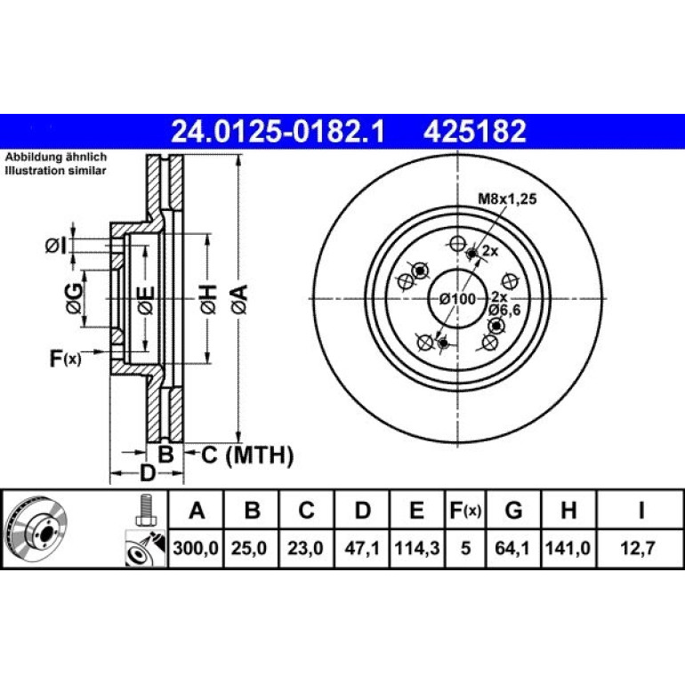 Bremsscheibe 24.0125-0182.1