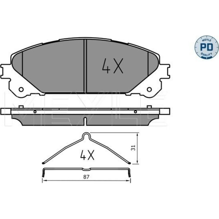 Bremsbelagsatz, Scheibenbremse 025 244 5218/PD